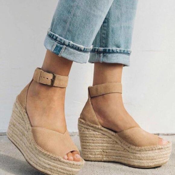 Soludos Shoes - Soludos Positano Platform Wedge in Desert Size 10 New in Box